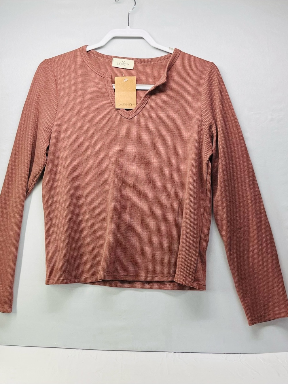 CozyNotch Long Sleeve Tunic Top in Dusty Rose by Jockey